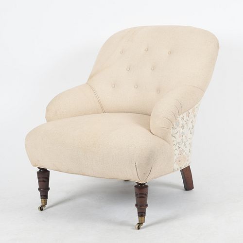 George Smith Style Upholstered Slipper Chair