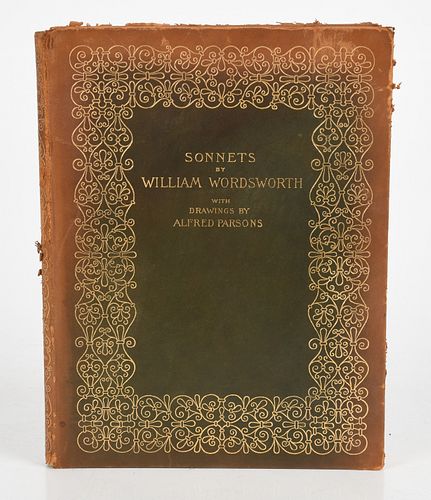 Book, Sonnets by Wordsworth, Illustrated by Parsons