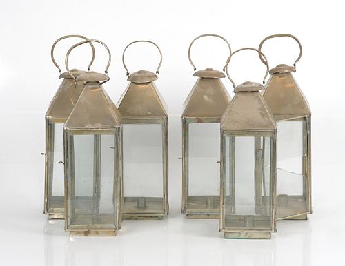 Six Reproduction 19th Century Style Lanterns