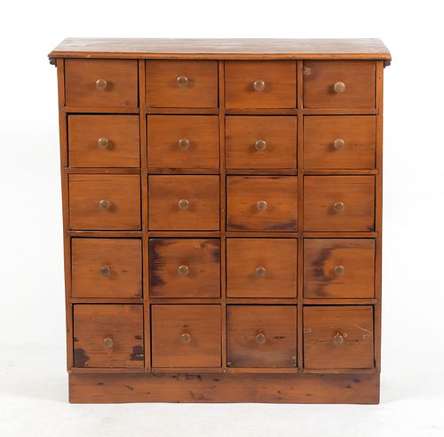 Country Twenty-Drawer Pine Apothecary Chest