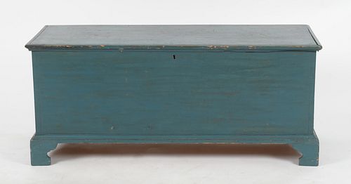 Blue Painted Blanket Chest, 19th Century