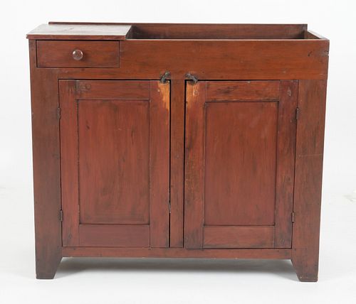 American Country Dry Sink, Red Wash
