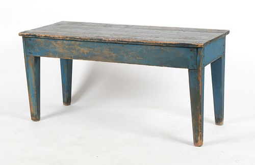 American Country Blue Painted Low Table