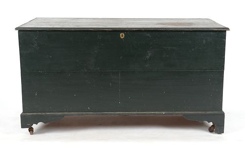 American Green-Painted Blanket Chest