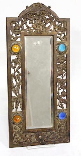 Neoclassical-Style Gilt Bronze Wall Mirror