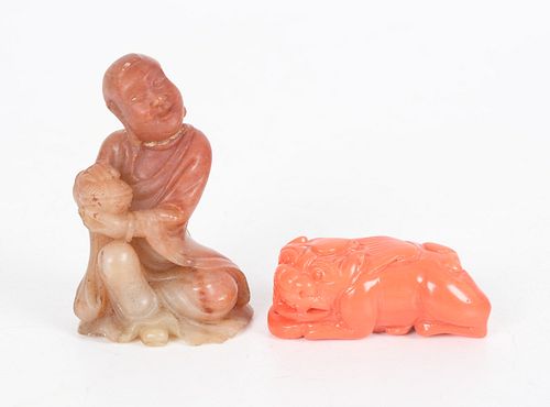 Two Small Chinese Carved Figures