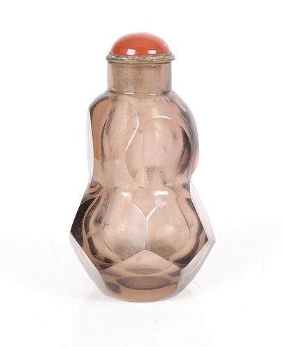 A Chinese Faceted Glass Snuff Bottle