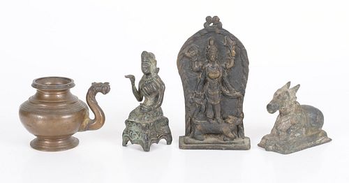 Four Antique Indian Bronzes