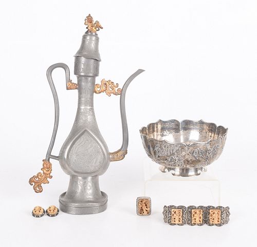 Chinese Items, Pewter and Silver