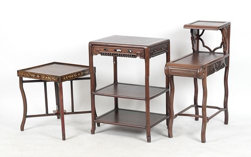 Three Pieces of Chinese Rosewood Furniture