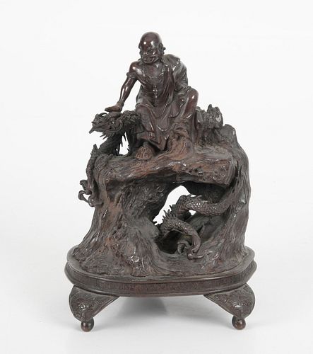 A Japanese Bronze Figural Group
