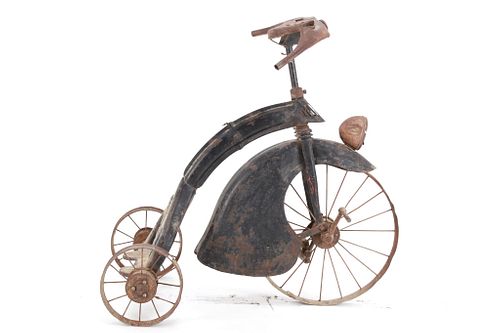 C. 1930's Vintage Metal Children Tricycle
