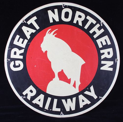 Great Northern Railway SST Metal Sign c. 1950's