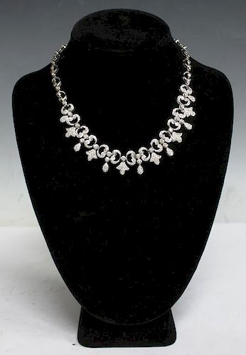 18K White Gold & Diamond Necklace