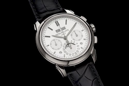 An 18 Karat Ref. 5270G-001 White Gold Wristwatch, Patek Philippe,