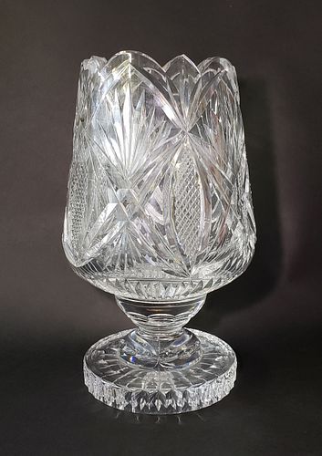 Contemporary Limited Edition Heritage Cut Crystal Tulip Shaped Vase #1/100