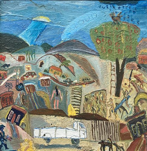 Unknown Artist (Outsider Art) - Untitled (Town)
