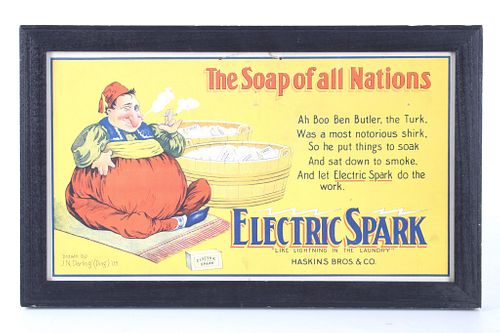 Original Electric Spark Advertisement Haskins Bros