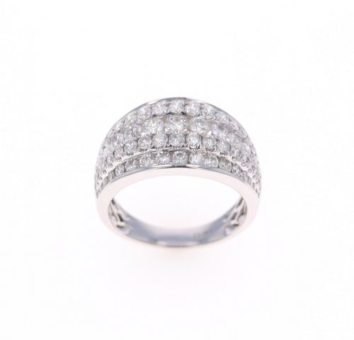 Vintage 2.04 ct Diamond 14k White Gold Ring