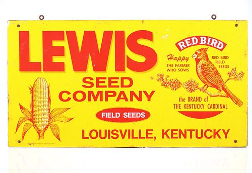 C. 1940 Lewis Seed Company Louisville Sign