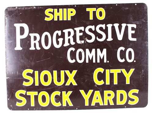 Sioux City Stock Yards Shipping Double Sided Sign
