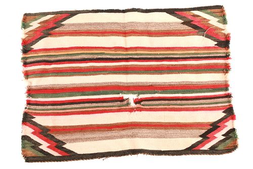 Navajo Eye Dazzler Banded Rug c. 1930's