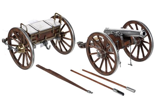 Civil War 1861 Cannon & Limber Denix Model Set