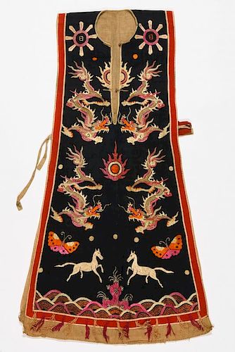 Antique Dao Shaman Silk Embroidered Dragon Robe