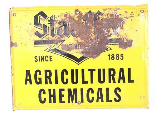 Original Stauffer Agricultural Chemicals Sign 1950