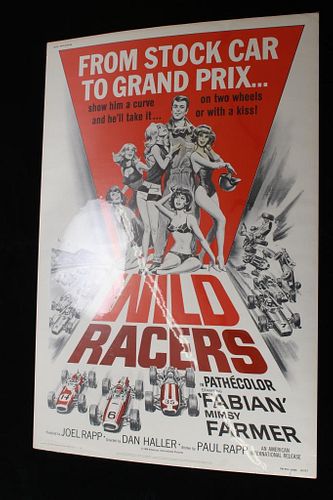 Original Theatre Lobby Poster, "The Wild Racers"