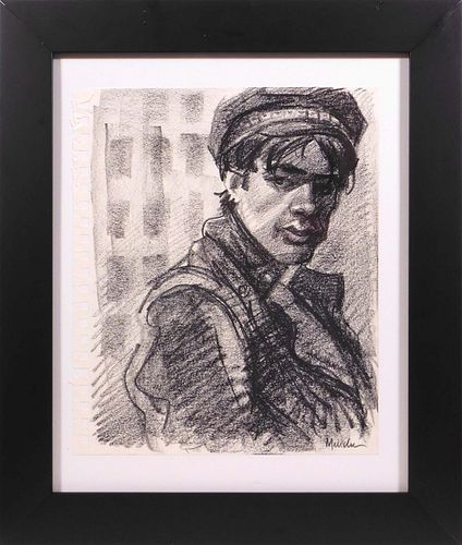 Kenney Mencher: Sketch of a Man in a Cap (Benjamin)