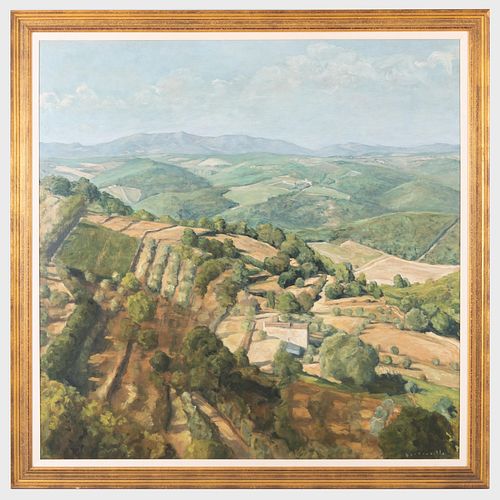 Andre Boubounelle (b. 1962): Paysage de Toscane