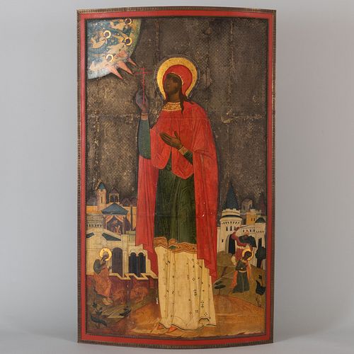 Large Russian Icon of St. Barbara