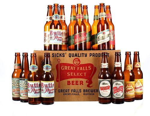 C. 1930-50s Montana, Wyoming Beer Bottles