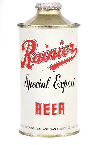1939 Rainier Special Export Cone Top Beer Can