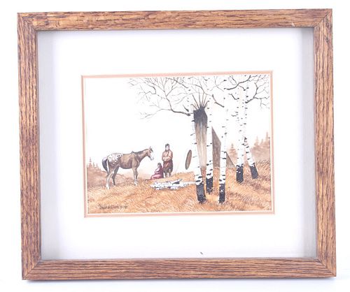 1981 Signed Watercolor Painting by Doyle W. Elison