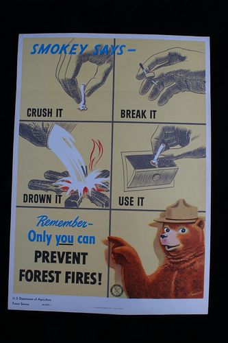 1948 U.S. Forest Service Wildfire Prevention Sign