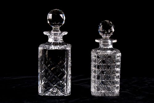 Pair Of Royal Brierley Cut Crystal Decanters 1900s