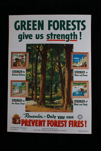 1951 U.S. Forest Service Wildfire Prevention Sign