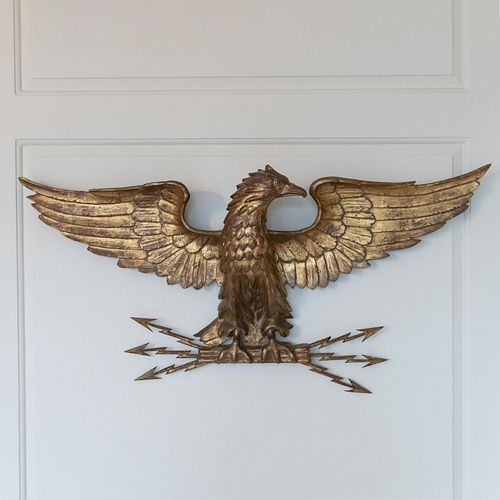 Carved Giltwood Figure of an Eagle