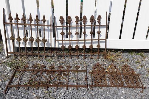AMERICAN VICTORIAN CAST-IRON WINDOW GRATES, LOT OF FOUR