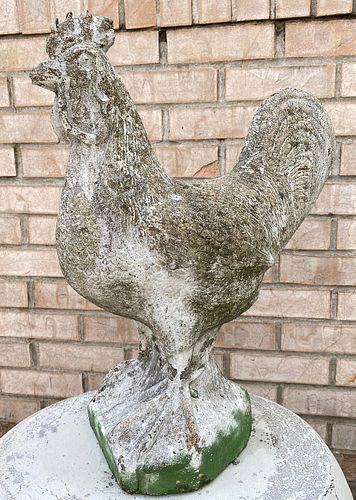 Antique Rooster Garden Statue