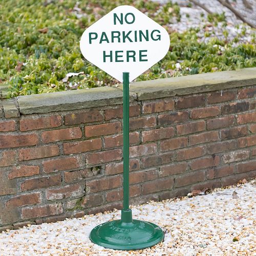 Painted Metal 'No Parking' Sign