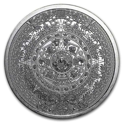 (500-coins) Aztec Calendar 1 ozt .999 Silver