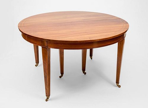 Louis XVI Style Bleached Mahogany Extension Dining Table