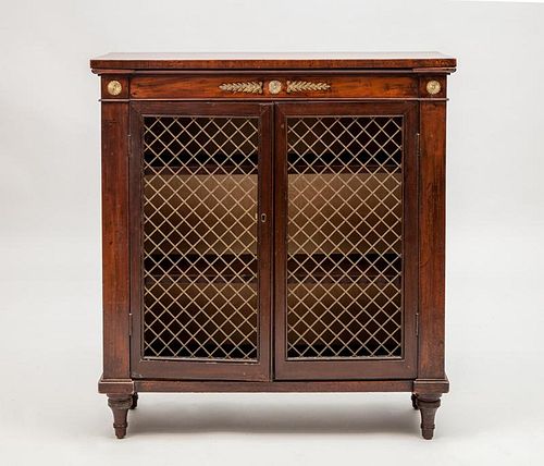 Regency Style Gilt-Metal-Mounted Mahogany Side Cabinet