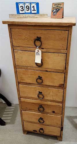 MEXICAN PINE 7 DRAWER CHEST 44"H X 18"W X 17"D