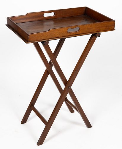 GEORGIAN MAHOGANY BUTLER'S TRAY WITH STAND