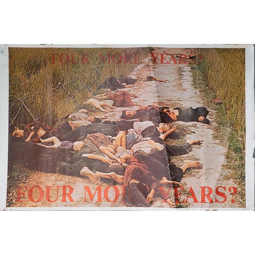 Vietnam War Propoganda Protest Poster, Four More Years?