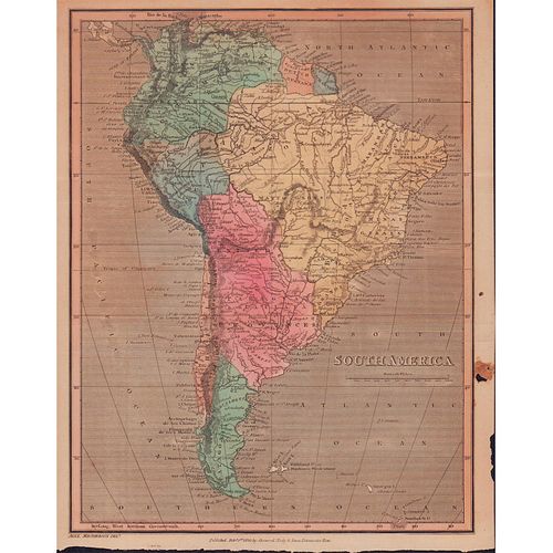 Antique Sherwood Neely & Jones Map, South America